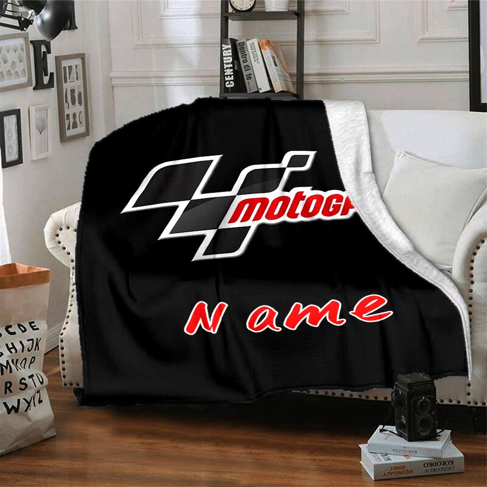 Motogp Name Blanket Lightweight Blanket For Sofa Bed Travel Camping Living Room Office Sofa Chair And Bed Digital Printed Fleece Blanket With Soft And