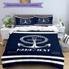 3PC Custom Name Nautical Anchor Bedding Set Duvet Cover Closure Includes 1 Duvet Cover & 2 Pillowcases for Bedroom
