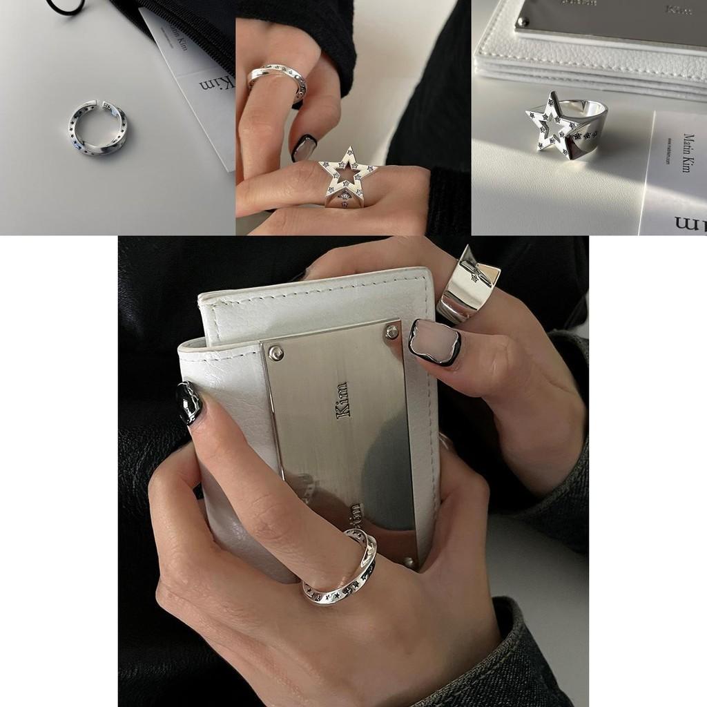 Elegant Vintage Mobius Ring For Women With Star Hollow Design Adjustable Ring