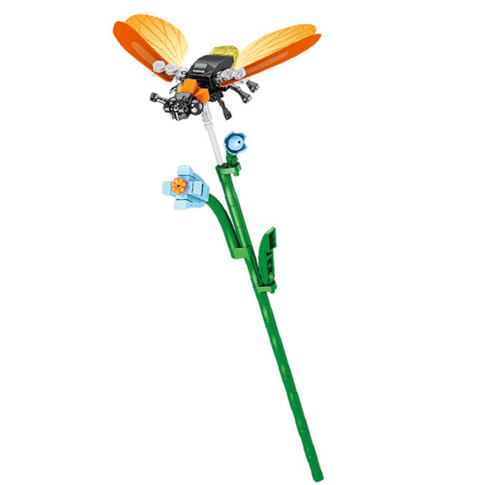 

Городская Креативность Насекомое Букет Бонсай Горшечное Растение Букет Цветов Конструктор Кирпичики Модель Украшение Дома Игрушка Для Детей