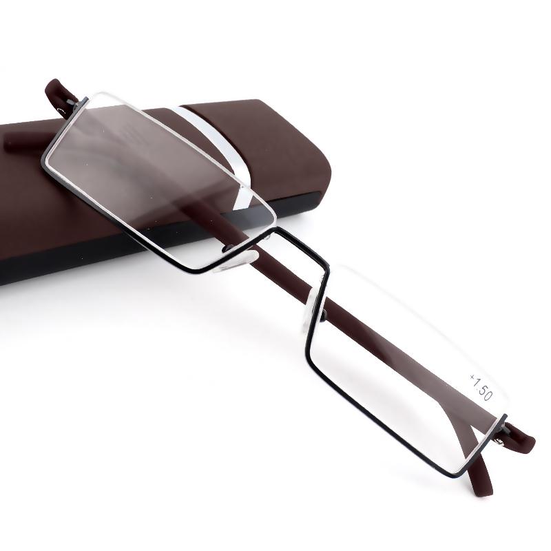 Lightweight TR90 TR90 Womens Reader Reading Eyeglasses for Men Durable Metal Metal Magnifying Glasses To Work Focus Plus Glasses with Case with