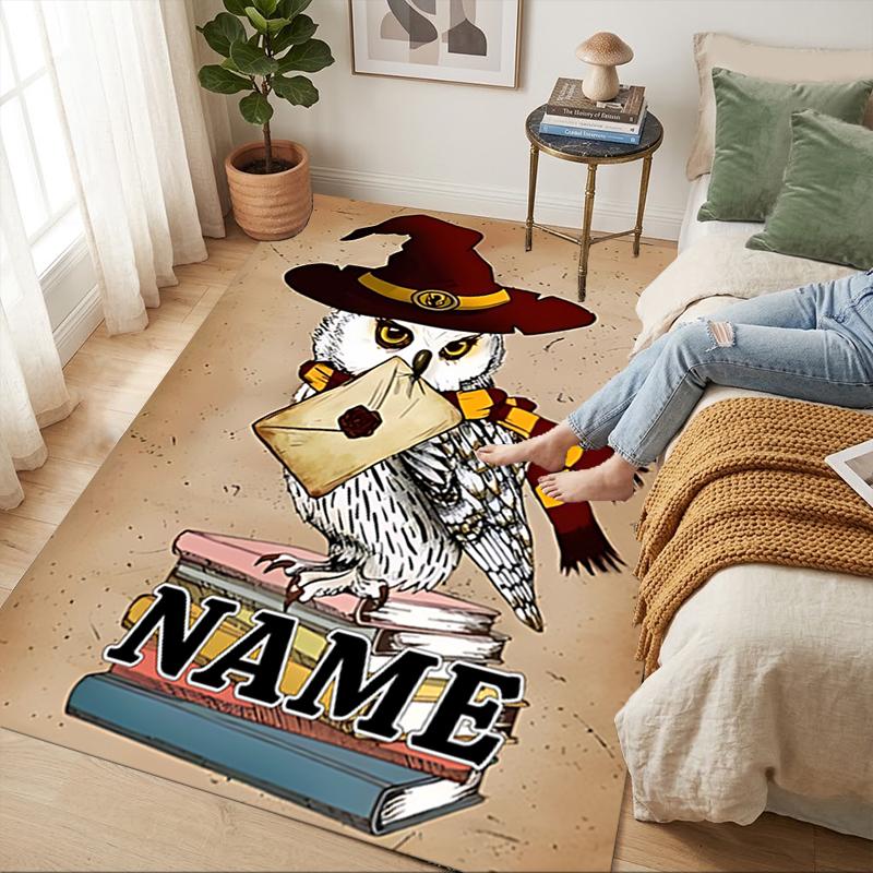 Custom Name Magical Journey Living Room Non-Slip Area Rug Soft Carpet for Bedroom Kids Playroom Sofa Office Home Decor Doormat