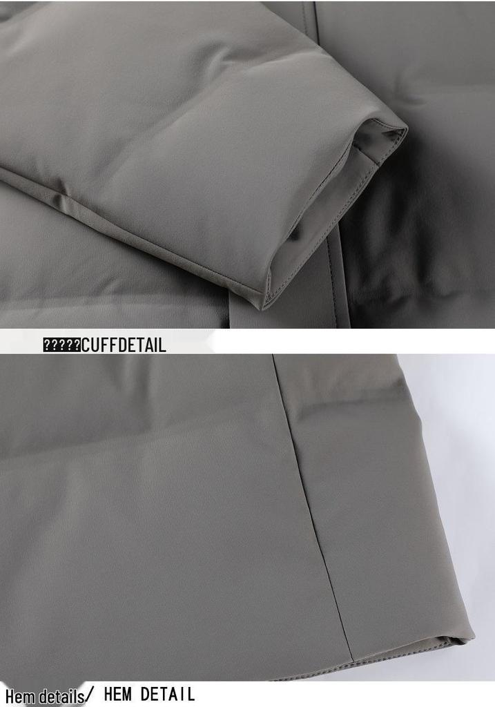 Men's Mid-Length Hooded Down Jacket - Winter Business Casual, Warm, Thick, for Middle-Aged Dads