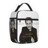 Sac à déjeuner isotherme Johnny Hallyday Réutilisable Portable Imperméable Boîte à lunch Glacière Thermique Oxford Bento Sac fourre-tout pour le travail Pique-nique