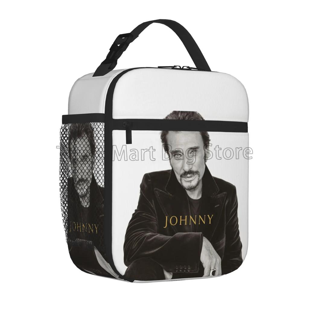 Sac à déjeuner isotherme Johnny Hallyday Réutilisable Portable Imperméable Boîte à lunch Glacière Thermique Oxford Bento Sac fourre-tout pour le travail Pique-nique