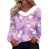 Long Sleeve Shirts For Women Cute Tops Christmas Prints Tees Blouses Casual Plus Size Basic Tops Pullover