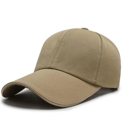 Good Canvas Light Plate Large Brim Baseball Cap Embroidered Large Head Circumference Extended Brim
