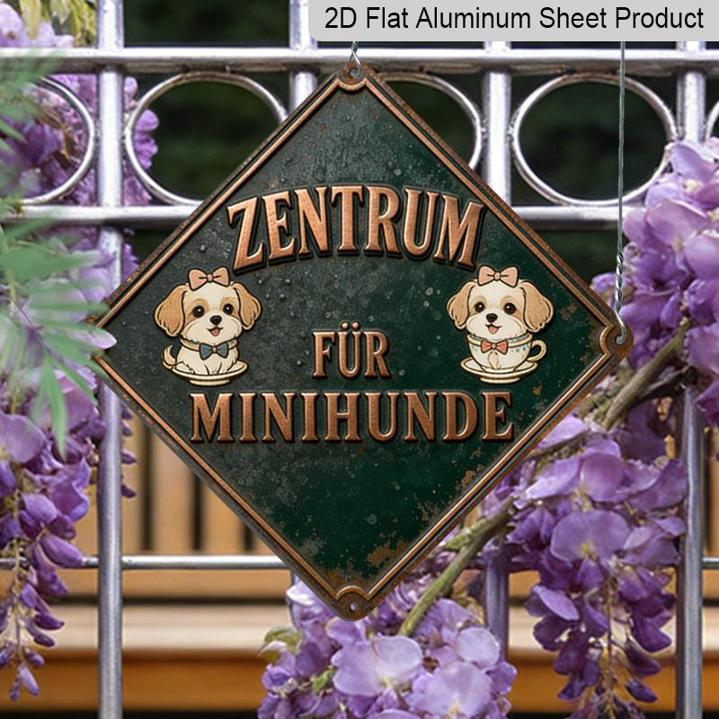 

2D Flat -1pc, Featuring A Dog Theme, Designed As A Decorative Gift for Pet Lovers, Made of Vintage Metal, Suitable for Decorating Garages, Studios 20*20cm