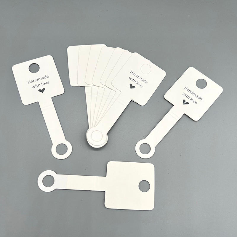 100PCS Sturdy Jewelry Hanging Displays Cards Creative Foldable Jewelry Paper Cards for Necklace Bracelet Earrings Keychain