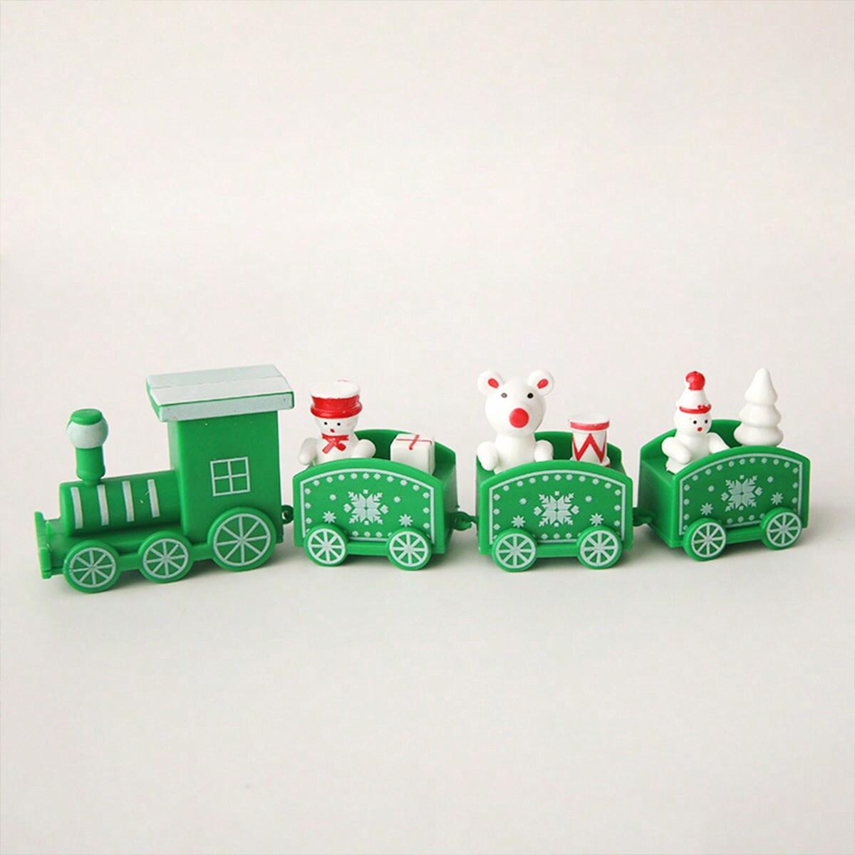 1pc-Christmas Train Decorations, Christmas Gift Decorations, Children s New Year Christmas Decorations зелёный