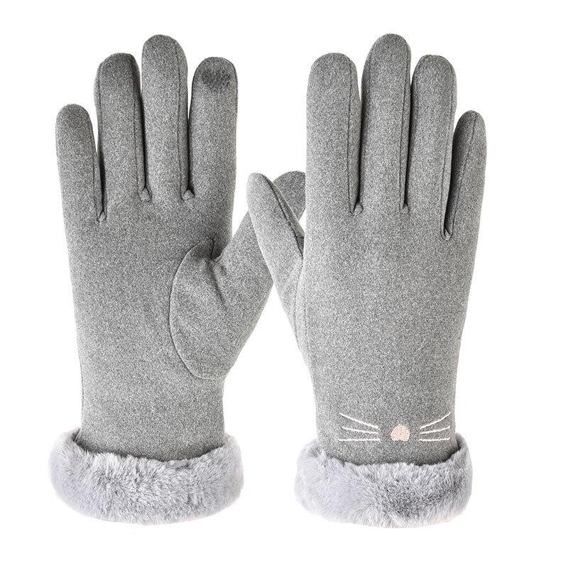 Women s Winter Fleece-Lined Touchscreen Gloves One Size (2 Pairs)