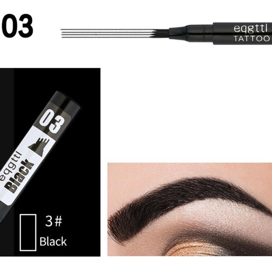 Pigmentované dlouhotrvající voděodolné tekuté pero na obočí Vytvořte přirozený make-up na obočí Professional Micro 4 Point Brow