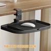 Rotating Under Desk Storage Rack ABS Mouse Pad Rack Universal Side Desk Mount Organizer