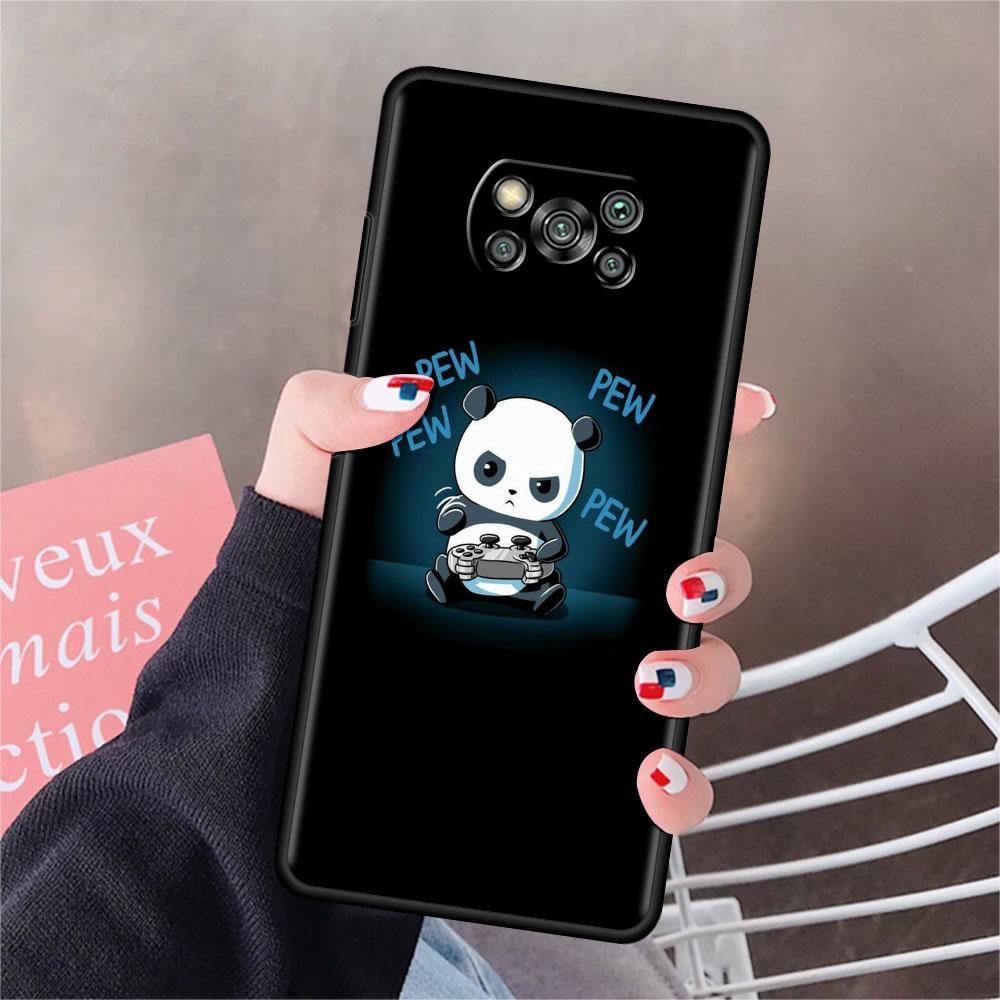 

Чехол для Xiaomi Mi Poco X3 NFC X4 Pro F3 F4 GT M4 M3 F1 C40 11 Lite 11T TPU Silicone Funda Phone Cover Cute Cartoon Animal Panda Poco C40