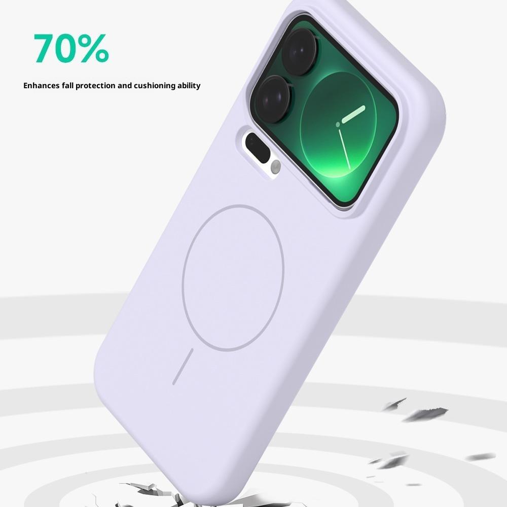 For Xiaomi 17 Pro Max Liquid Silicone Magnetic Case Skin-Touch Phone Cover
