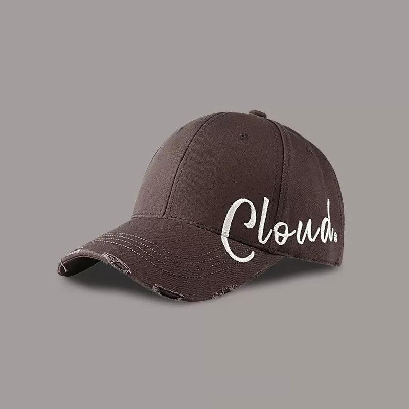 Hard Top Cap Women'S Spring And Summer Letters Big Head Circumference Hat Baseball Cap Sun Hat Men'S Trendy Embroidery