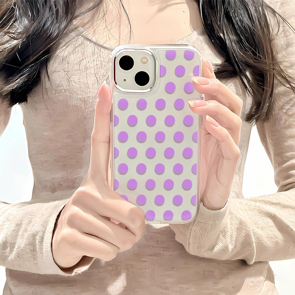 Small Dots Ins Style Colorful Phone Case For Iphone 17 Air 16 16e 15 14 11 13 12 Pro Max Aesthetic Shockproof Stylish Cover