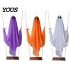 Swinging Ghost Light Halloween Decoration, Large Hanging Swing with LED String Lights, Button Battery Powered Figure for Outdoor Indoor Party