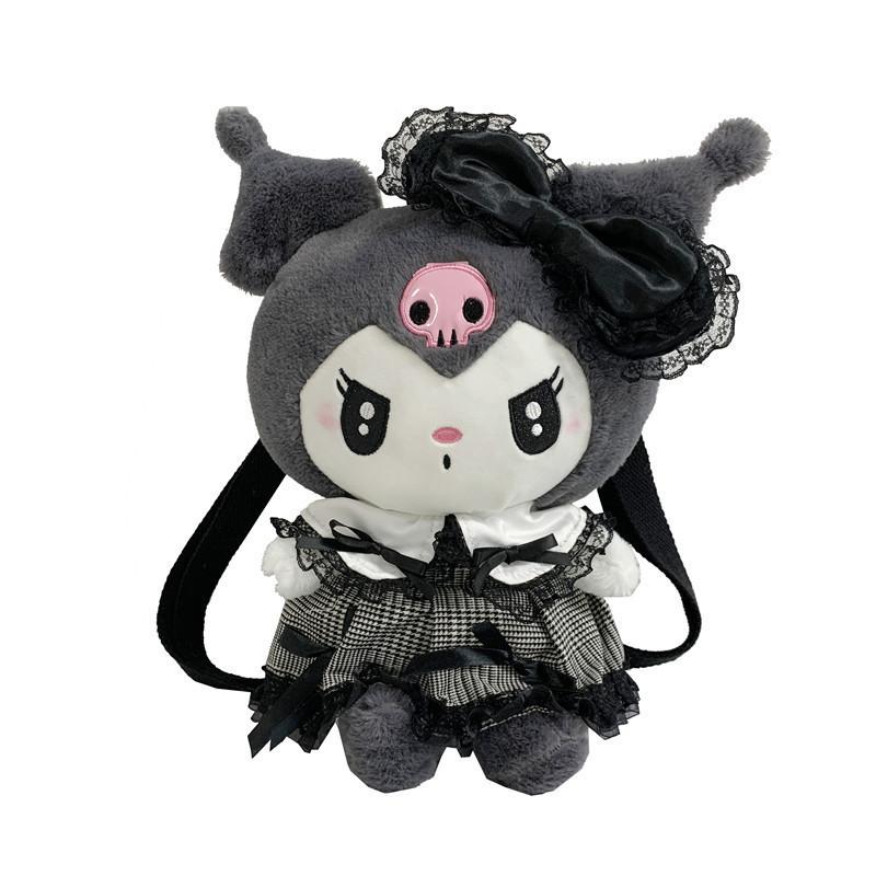 Cute Kuromi Melody Plush Backpack For Girls Travel And Casual Use