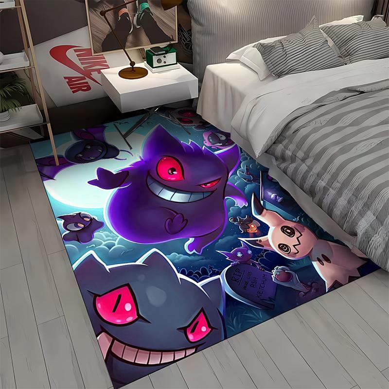 1PC Gengar Pattern Printed Rug Bedroom Living Room Anime Carpets for Girl Room Floor Mat Home Decor Non-Slip Rug Fast Shipping
