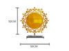 3D Sun-Shaped Acrylic Mirror Wall Sticker - Self-Adhesive Decorative Accent for Bedroom and Living Room