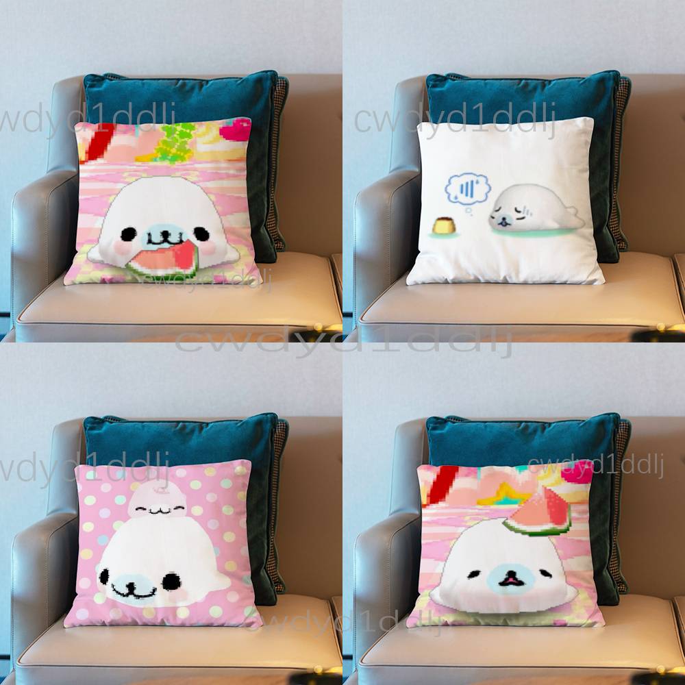 CUTE MMamegoma Seal Meme Pillowcases Cute Funny Pillow Case For Wedding Party Home Decor Comfy Pillow Cover