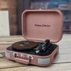 Platine Vinyle Stéréo Saumon 33/45/78 Tours Avec Enceintes Intégrées - USB/SD/AUX - Prise Casque MT-201BTP-MATCH