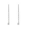 Women Small Geometric Cube Long Dangle Chain Earrings Party Jewelry