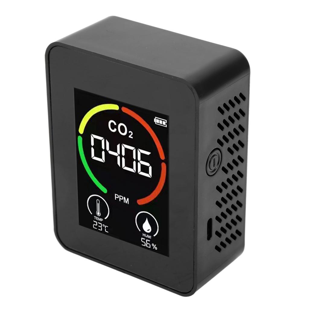 CO2 Detector Air Quality Monitor TVOC Tester USB Charging Thermometer Hygrometer for Home