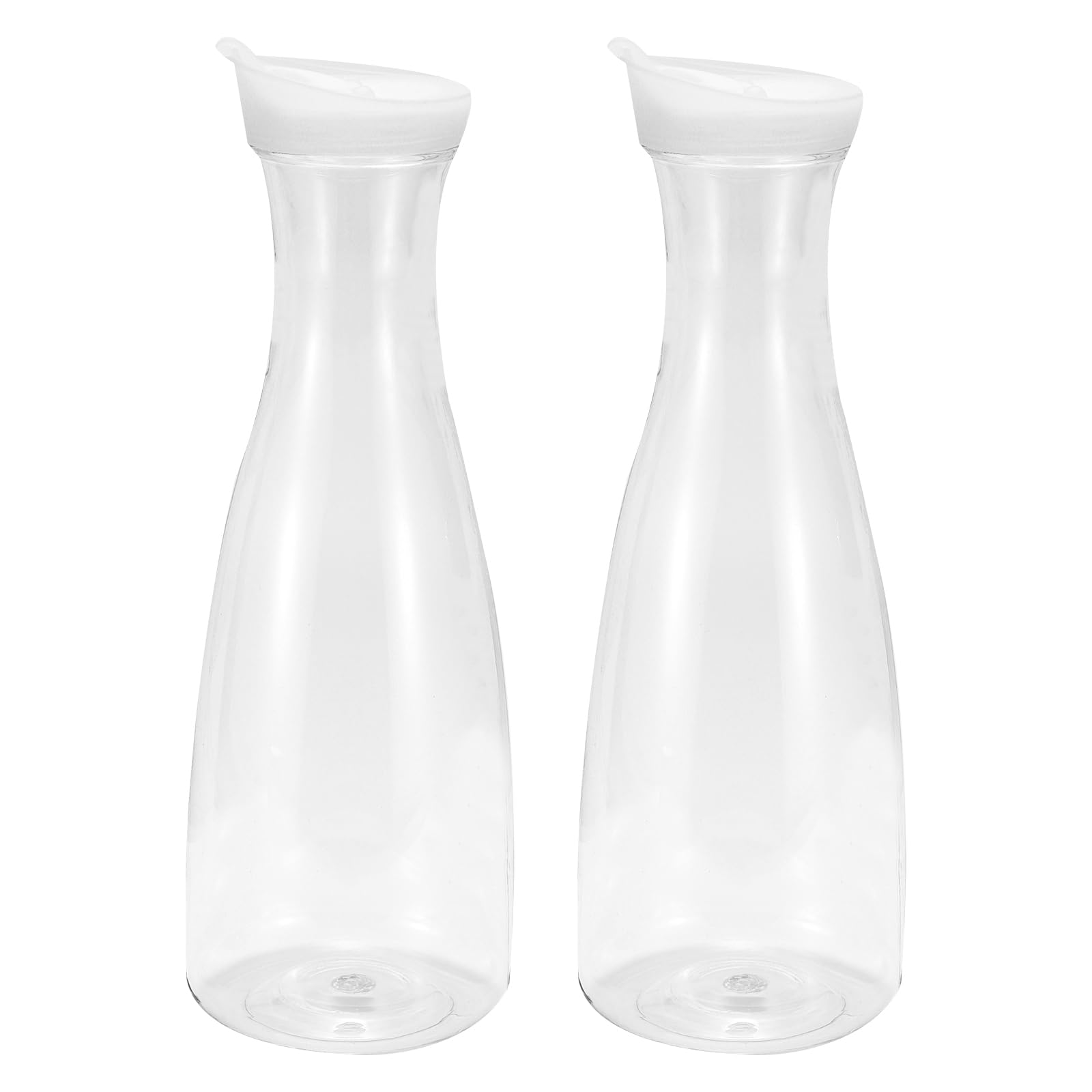 

uxcell Акриловый графин для воды с крышкой Кувшин для сока Кувшин для воды с ручкой Контейнер для вина и напитков для кофе, чая, коктейлей 1600 мл Прозрачный 2 шт.