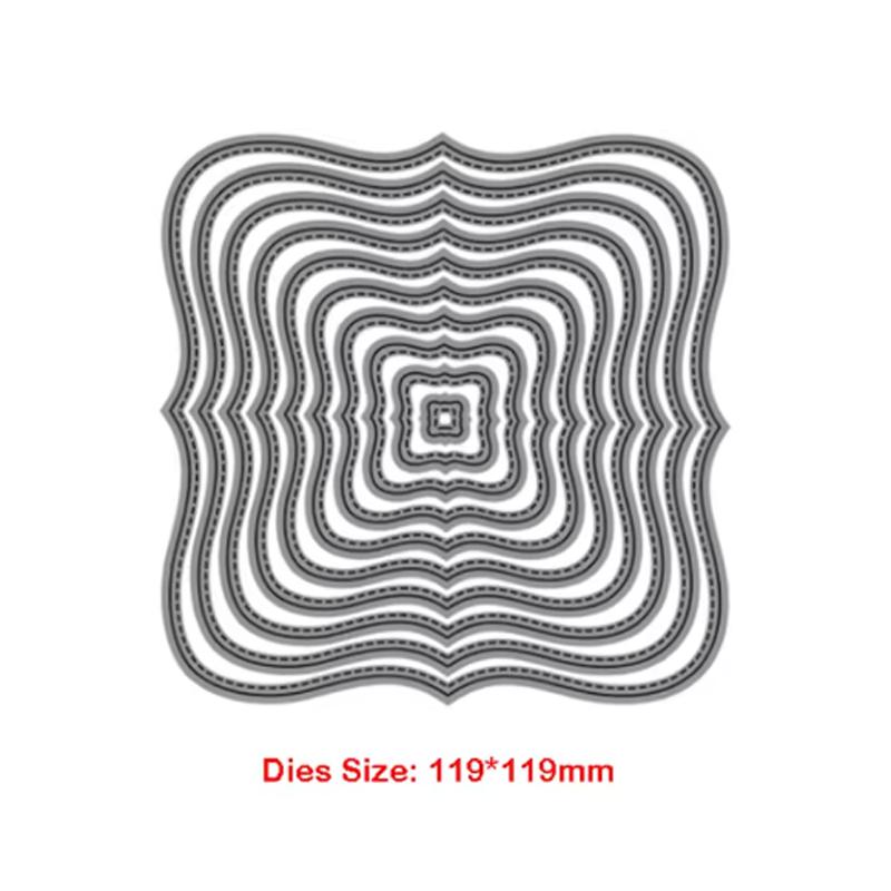 Layered Frame Cutting Dies Set – Rectangle, Square, Circle, Oval, Heart & Star Metal Dies for Card Making, Scrapbooking & Paper Crafts