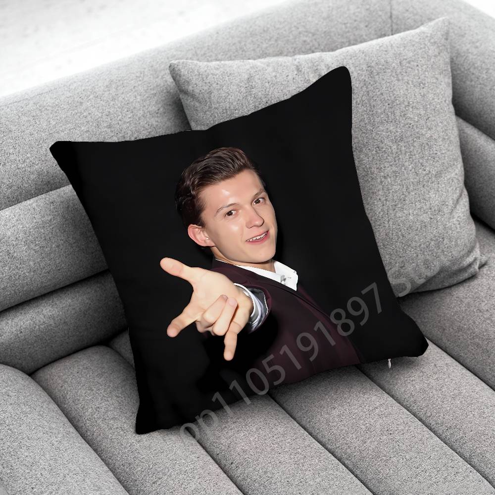 English Actor T-Tom Holland Throw Pillow Case For 30Cm 40Cm 45*45Cm 50Cm 55Cm Square Sofa Pillowcase Shell