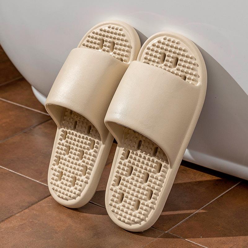 Bathroom leaking slippers women's summer 2 new silent indoor home bath non-slip quick-drying couple sandals men
