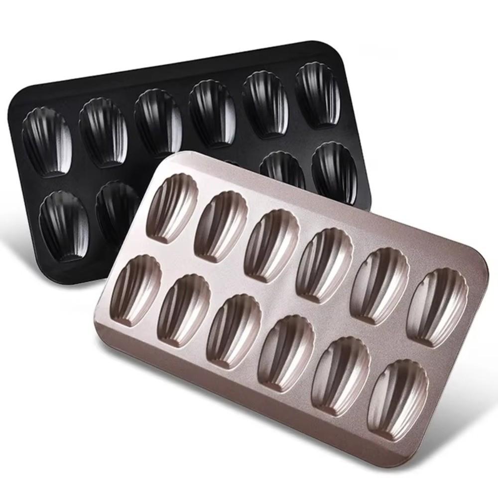 Carbon Steel Baking Pan 12 Cup Madeleine Tray Easy To Demold Baking Tool Oven Bakeware
