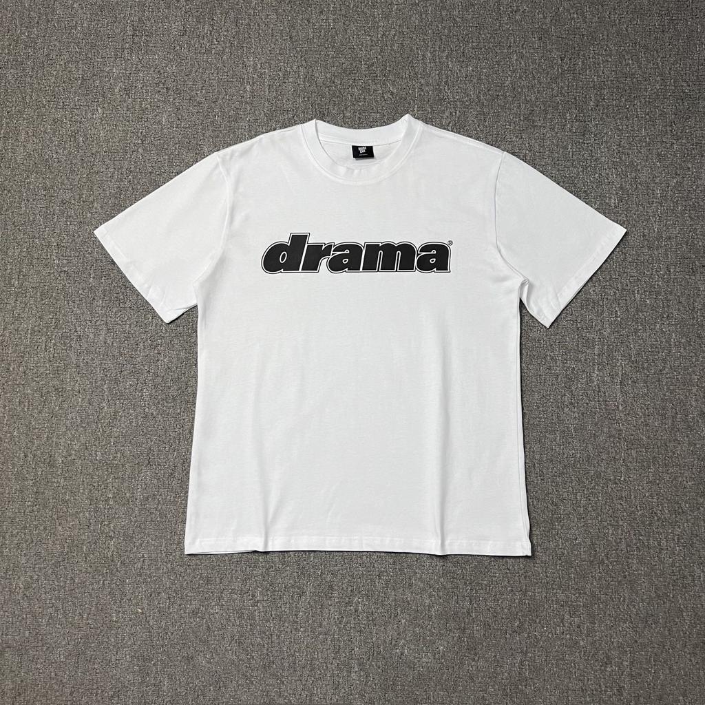 Cross-border Foreign Trade European and American High Street Drama Tide Brand Simple Letter LOGO Printing Men's and Women's Casual Loose T-shirt