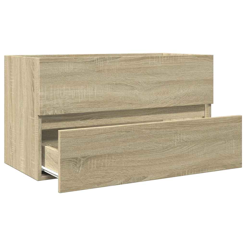 Washbasin Cabinet In Sonoma Oak 80 X 38.5 X 45 Cm Particleboard