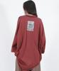 Deumakeu Oversized Asymmetrical Long Sleeve T-Shirt Burgundy