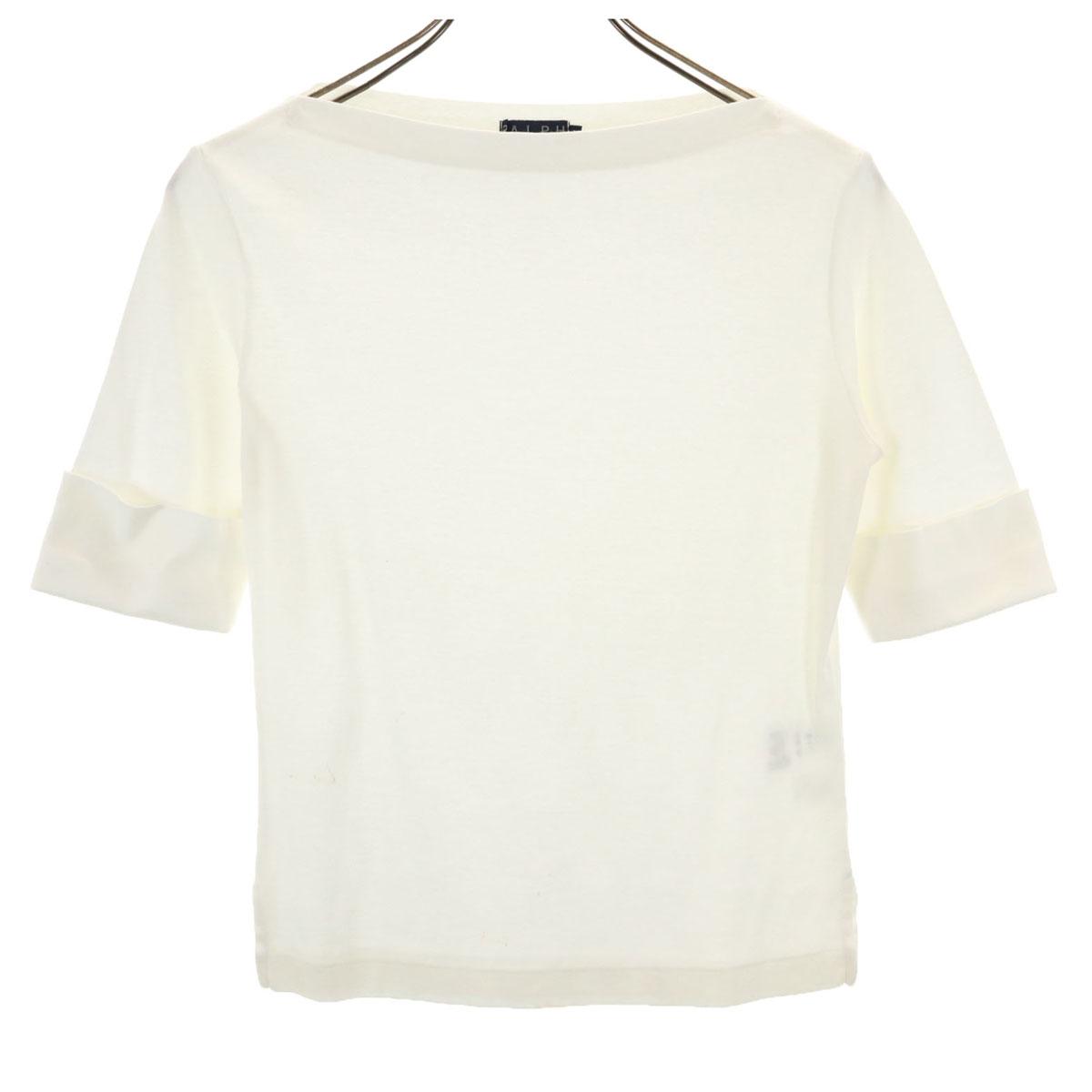 

RALPH RALPH LAUREN сделано в Японии Рукав три четверти Вырез лодочкой Однотонный Крой Женский Б/У