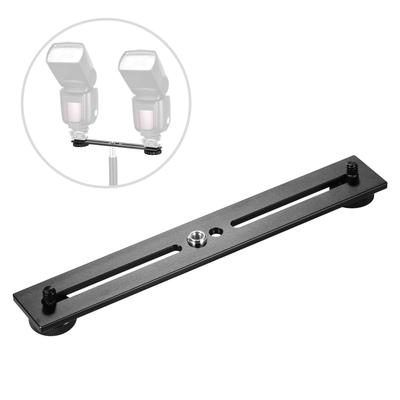 Kamera için 1/4 İnç Vidalı Çift Kamera Montajlı Tripod Braketi Kamera Flaş Braketleri Uzatma Çubuğu