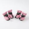 Plush Warm Dogs Snow Boots Adjustable Dog Rain Boots Dog Footwear Pet Foot Cover  Daily Wear