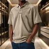 Men Button Holiday Shirt Short Sleeve Turndown Collar Tee Casual Stylish Loose Fit Shirt
