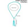 Acrylic Bead Chain Necklace for Women Vintage Tassel Sweater Chain Jewelry Accessory