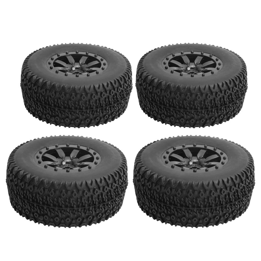4Pcs Short Truck Y Shape Pattern Wheel Tyre Accessory for ZD Racing 1/10 RC Car Black