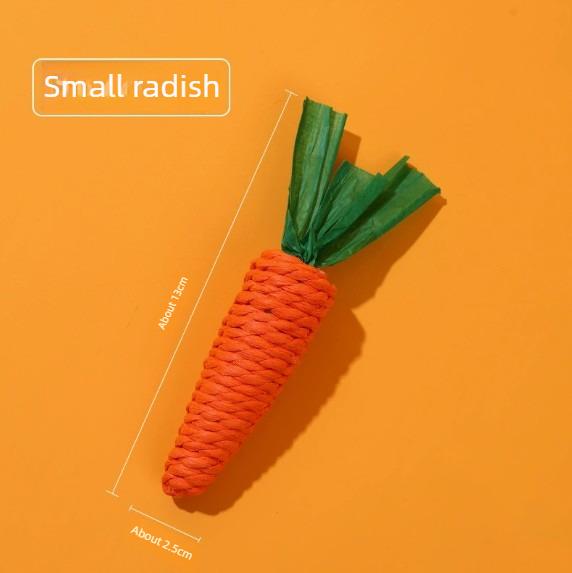 Self Play Sound Carrot Cat Toys Anti-Bite Teething Stick Cuddle Wand Scratch Board For Indoor Home Cat Pet Supplies