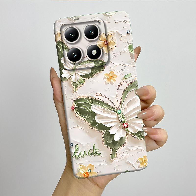 For Xiaomi 14T Pro Phone Case 14Tpro Soft Silicone TPU Sweet Painted Casing Cartoon Printed Shockproof Protective Back Cover
