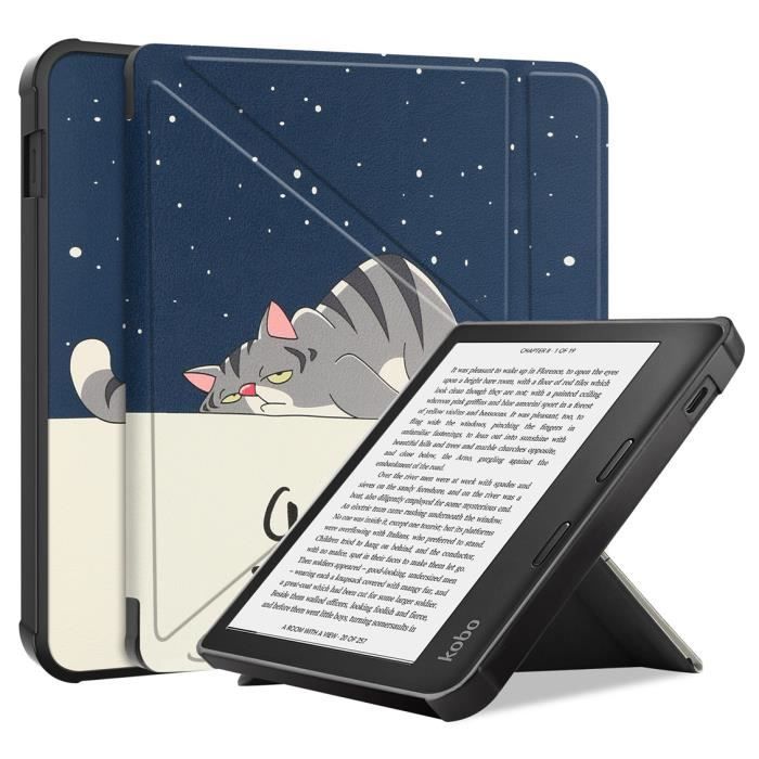 Antichoc Housse Pour KOBO Libra 2 Coque - Étui KOBO Libra2 Liseuse eBook Housse avec Support Pliant Housse Protection Coque A4