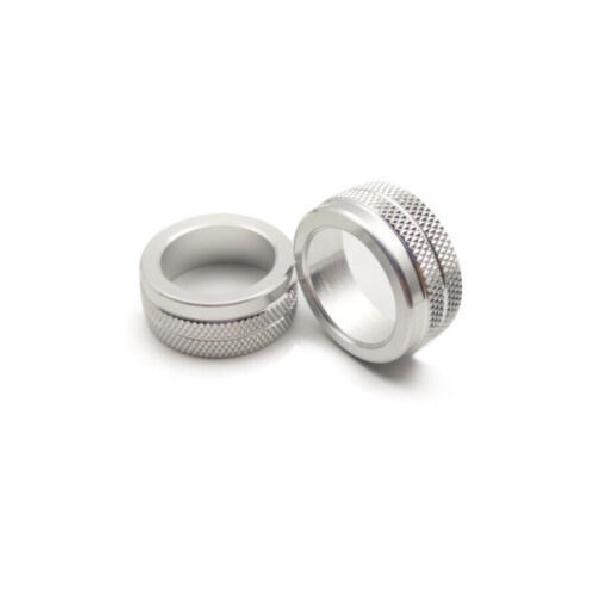 For Toyota Corolla - Center Console Silver Aluminum AC Knob Ring Trim