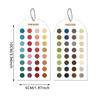2pcs Acrylic Color Analysis Cards, Double-Sided Fashion Template w/Bead Chain, Personal Seasonal Color Matching Guide for Outfit