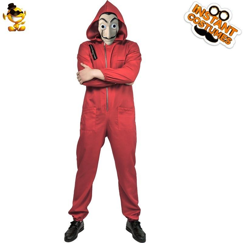 Mystery Figure Red Onesie, Masquerade, Cosplay, Stage Costumes, Party Orgy Cos Costumes