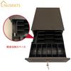 NUSRATS Manual Cash Drawer, Compact, Holds 3 Bill Types and 6 Coin Types, Removable Dividers, Dimensions: 245mm W X 320mm D X 104mm H, Black